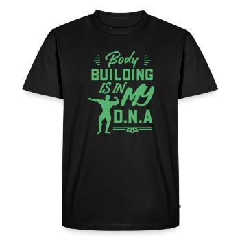 Bodybuilding bodybuilders - T-shirt Premium bio Homme - noir - Devant - Nico (187cm)