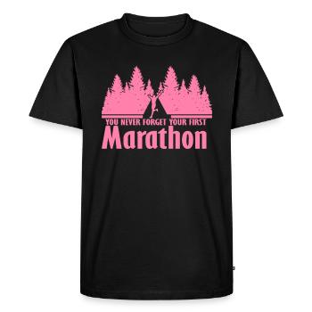 Marathon marathon marathon jogging Marathons Courses - T-shirt Premium bio Homme - noir - Devant - Nico (187cm)