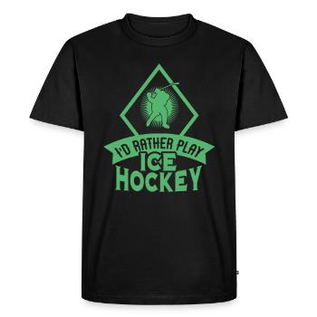 Hockey sur glace Hockey sur glace Hockey sur glace Hockey sur glace - T-shirt Premium bio Homme - noir - Devant - Nico (187cm)
