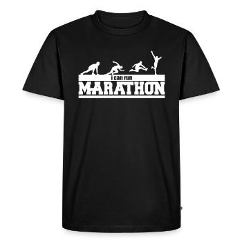 Jogging marathon marathon course de marathon - T-shirt Premium bio Homme - noir - Devant - Nico (187cm)
