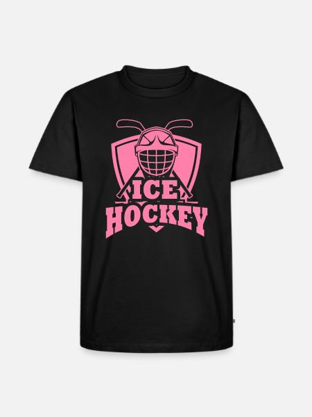 Joueuse de hockey - T-shirt Premium bio Homme - noir