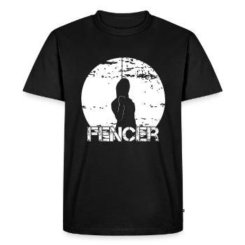 Escrime d’escrime d’escrime Escrime - T-shirt Premium bio Homme - noir - Devant - Nico (187cm)