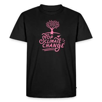 Terre Climat Planète Sauver Le changement climatique Réchauffement climatique - T-shirt Premium bio Homme - noir - Devant - Nico (187cm)
