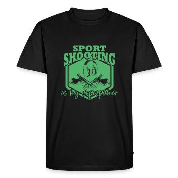 Tir sportif - T-shirt Premium bio Homme - noir - Devant - Nico (187cm)