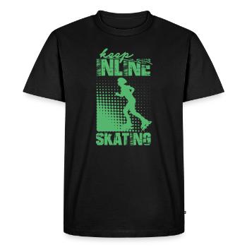 Sk8 Inline Skate Inliner Patins rollers rollers - T-shirt Premium bio Homme - noir - Devant - Nico (187cm)