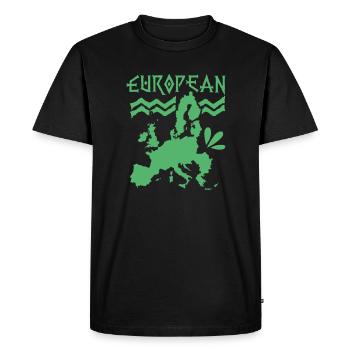 Europe Europe Europe - T-shirt Premium bio Homme - noir - Devant - Nico (187cm)