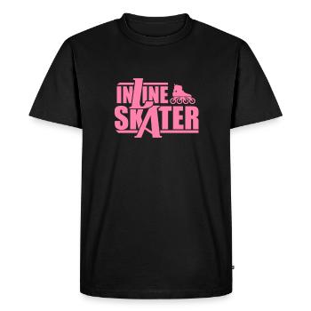Coureur Inline Skaterin Patins à roulettes - T-shirt Premium bio Homme - noir - Devant - Nico (187cm)
