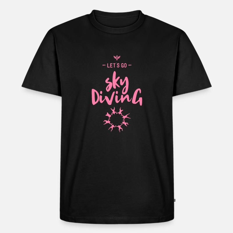 Skydive - Männer Premium Bio T-Shirt - Schwarz