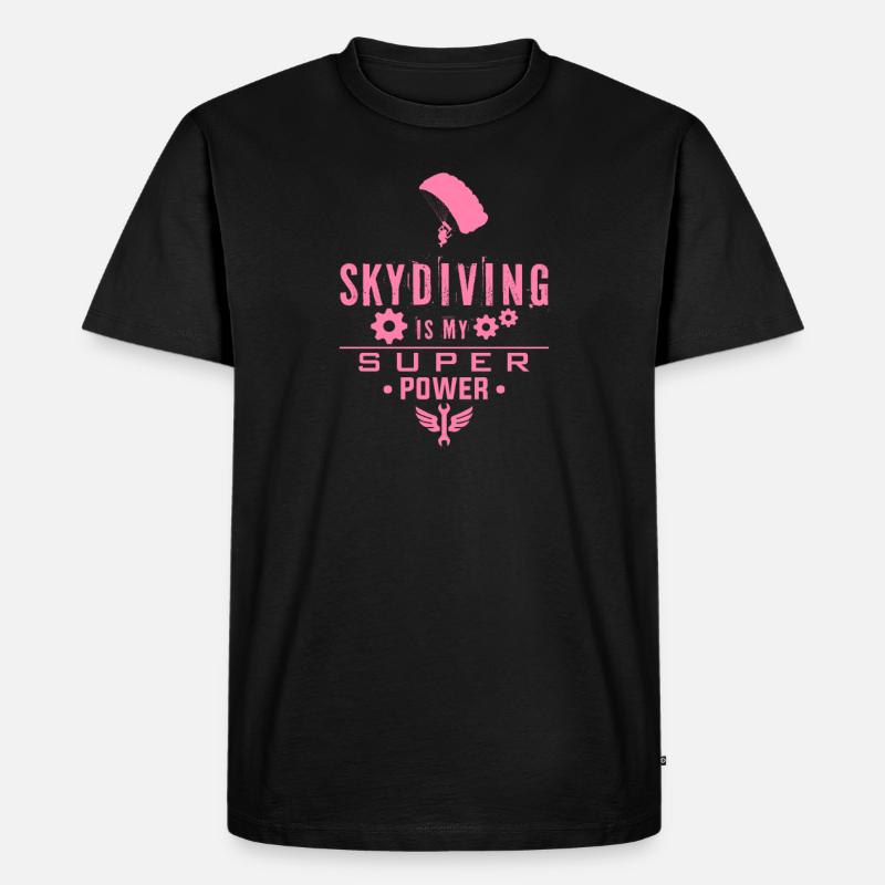 Fallschirm - Männer Premium Bio T-Shirt - Schwarz