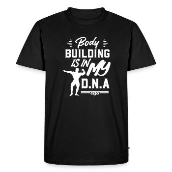 Bodybuilding - Men's Premium Organic T-Shirt - black - Front - Nico (187cm)