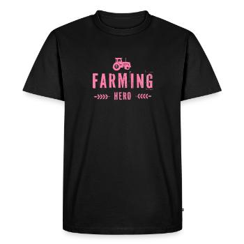 Paysanne Maman - T-shirt Premium bio Homme - noir - Devant - Nico (187cm)