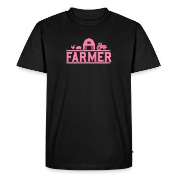 Maman paysanne agriculteur paysanne agricultrice - T-shirt Premium bio Homme - noir - Devant - Nico (187cm)