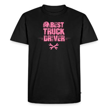 Camion chauffeur routier chauffeur de camion - T-shirt Premium bio Homme - noir - Devant - Nico (187cm)
