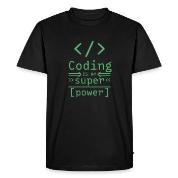 Programming Software Programmer Coder Coder - Men's Premium Organic T-Shirt - black - Front - Nico (187cm)