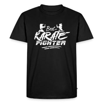 Karaté Karaté Karaté Karaté Kick Combattant Karaté Arts martiaux - T-shirt Premium bio Homme - noir - Devant - Nico (187cm)