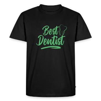 Travail dentiste dentiste - T-shirt Premium bio Homme - noir - Devant - Nico (187cm)