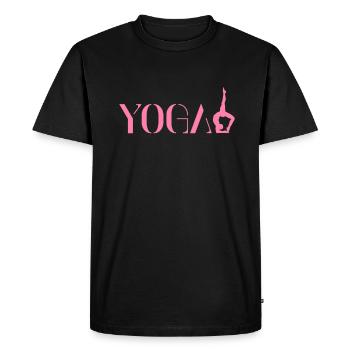 Yoga Yoga Yoga Yoga - T-shirt Premium bio Homme - noir - Devant - Nico (187cm)