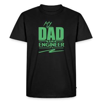 Ingénieurs - T-shirt Premium bio Homme - noir - Devant - Nico (187cm)