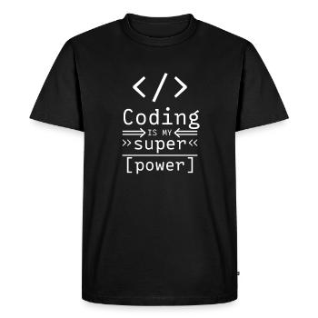 Logiciels Codage Hacker Programmeurs - T-shirt Premium bio Homme - noir - Devant - Nico (187cm)