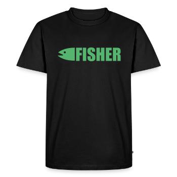 Fisherman - Men's Premium Organic T-Shirt - black - Front - Nico (187cm)