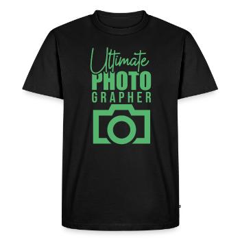 Cameraman - T-shirt Premium bio Homme - noir - Devant - Nico (187cm)