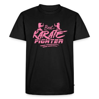 Karaté Karaté Karaté Karaté - T-shirt Premium bio Homme - noir - Devant - Nico (187cm)