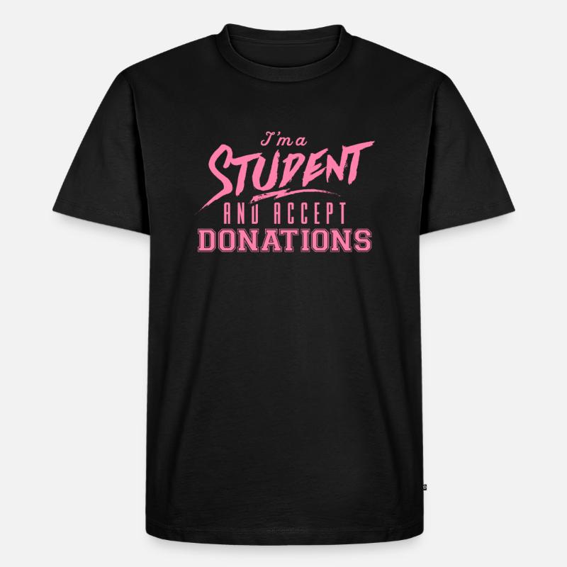 Studentin Studentin Studentin Studentin - Männer Premium Bio T-Shirt - Schwarz