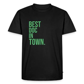 Médecin médecin docteur docteur médecin - T-shirt Premium bio Homme - noir - Devant - Nico (187cm)