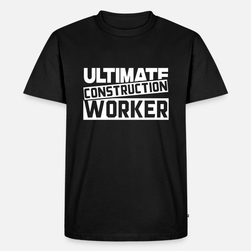 Bauarbeiter Bauarbeiter Bauarbeiter Bauarbeiter - Männer Premium Bio T-Shirt - Schwarz