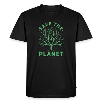 Climat L’environnement sauver le réchauffement climatique Changement climatique - T-shirt Premium bio Homme - noir - Devant - Nico (187cm)