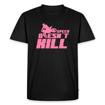 Motocrosser Motocross Motocrosser Motorcycle Biker - Men's Premium Organic T-Shirt - black - Front - Nico (187cm)