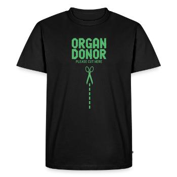 Heart Liver Organ Donor Organs Organ Organ Donation - Men's Premium Organic T-Shirt - black - Front - Nico (187cm)