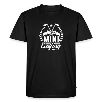 Minigolf Minigolf Golf Golf - T-shirt Premium bio Homme - noir - Devant - Nico (187cm)
