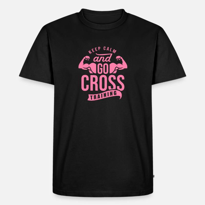 Crosstrainer - Männer Premium Bio T-Shirt - Schwarz