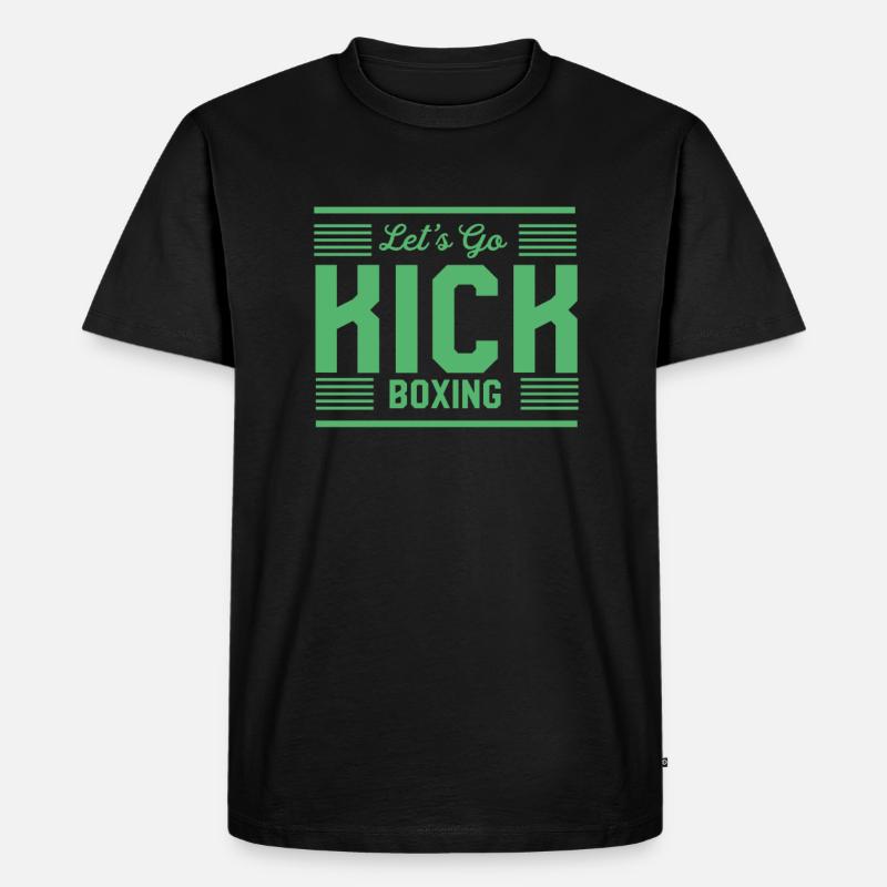 Kickboxen - Männer Premium Bio T-Shirt - Schwarz