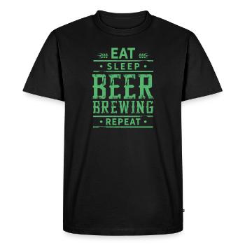 Brasser la bière - T-shirt Premium bio Homme - noir - Devant - Nico (187cm)