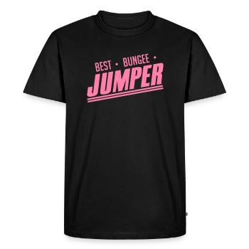 Bungee Jumping - Men's Premium Organic T-Shirt - black - Front - Nico (187cm)