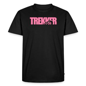 Trekkerin Trekker Wanderin Trekking Mama - Men's Premium Organic T-Shirt - black - Front - Nico (187cm)