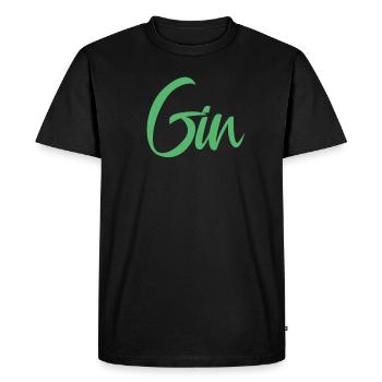 Les amateurs de gin d'alcool boivent du gin - T-shirt Premium bio Homme - noir - Devant - Nico (187cm)