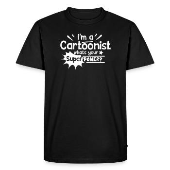 Peinture comique - T-shirt Premium bio Homme - noir - Devant - Nico (187cm)