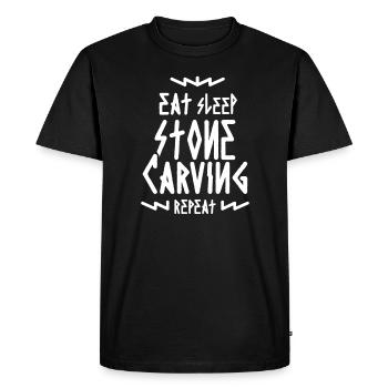 Les pierres de Stein Steineruer Steinmetz se taillent dans la profession - T-shirt Premium bio Homme - noir - Devant - Nico (187cm)