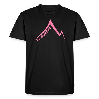 Piolet glace escalade sur glace grimpeur montagne de mur de glace - T-shirt Premium bio Homme - noir - Devant - Nico (187cm)
