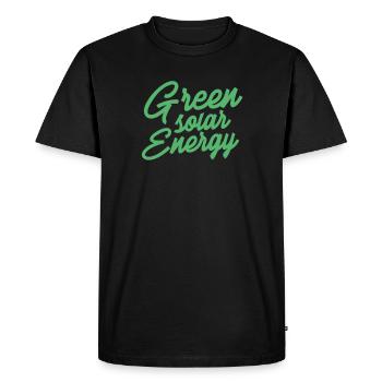 Electricité Energie solaire Energie solaire Energie solaire Energie solaire - T-shirt Premium bio Homme - noir - Devant - Nico (187cm)
