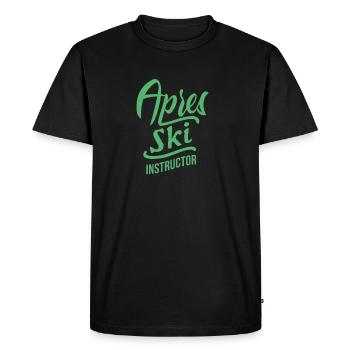 Moniteur de ski pour la fête après le ski Après le moniteur de ski - T-shirt Premium bio Homme - noir - Devant - Nico (187cm)