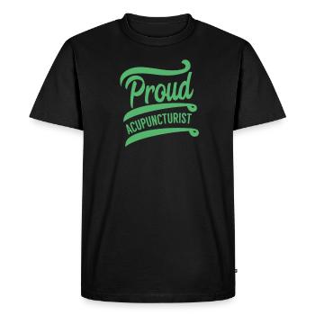 Aiguille pratique acupuncture profession acupuncture - T-shirt Premium bio Homme - noir - Devant - Nico (187cm)