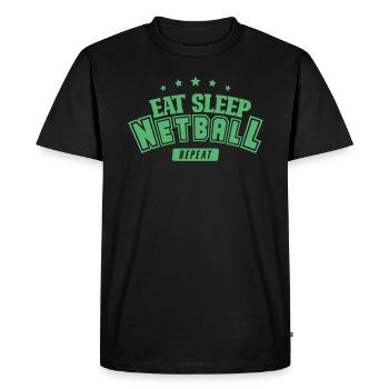 netball - T-shirt Premium bio Homme - noir - Devant - Nico (187cm)