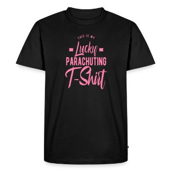 Parachutisme - T-shirt Premium bio Homme - noir - Devant - Nico (187cm)