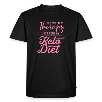 Healthy Fat Keto Diet Diet Food Mom - Men's Premium Organic T-Shirt - black - Front - Nico (187cm)