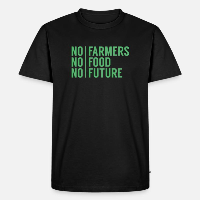 Bauern Protest - Männer Premium Bio T-Shirt - Schwarz