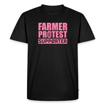 Protestation fermier protestation fermier protestation - T-shirt Premium bio Homme - noir - Devant - Nico (187cm)
